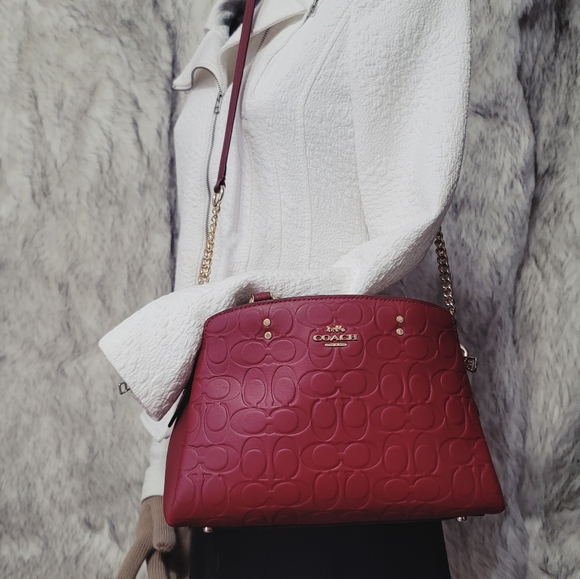 SALE 1 DAY Coach 2 PCS SET Signature Leather Bag Wallet NWT - Picture 15 of 16